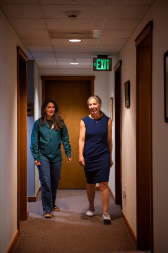 Walking client back to the room